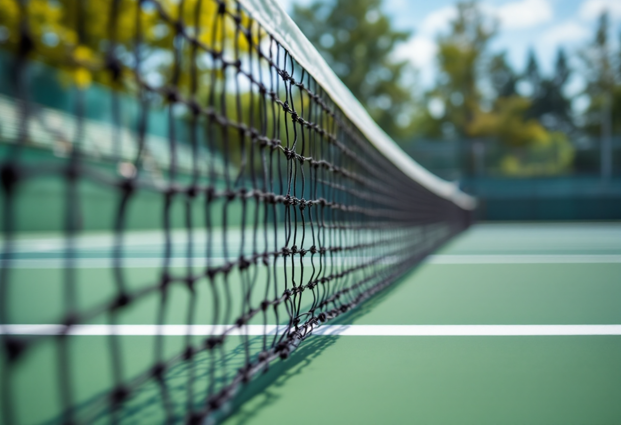 Giocatrici di tennis femminile in azione durante un torneo