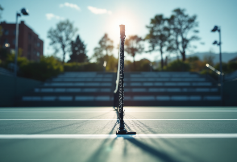 Giocatrici di tennis femminile in azione durante un match