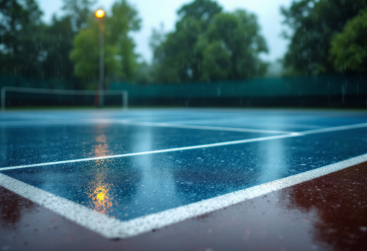 Giocatrici di tennis in azione durante il torneo in Sardegna