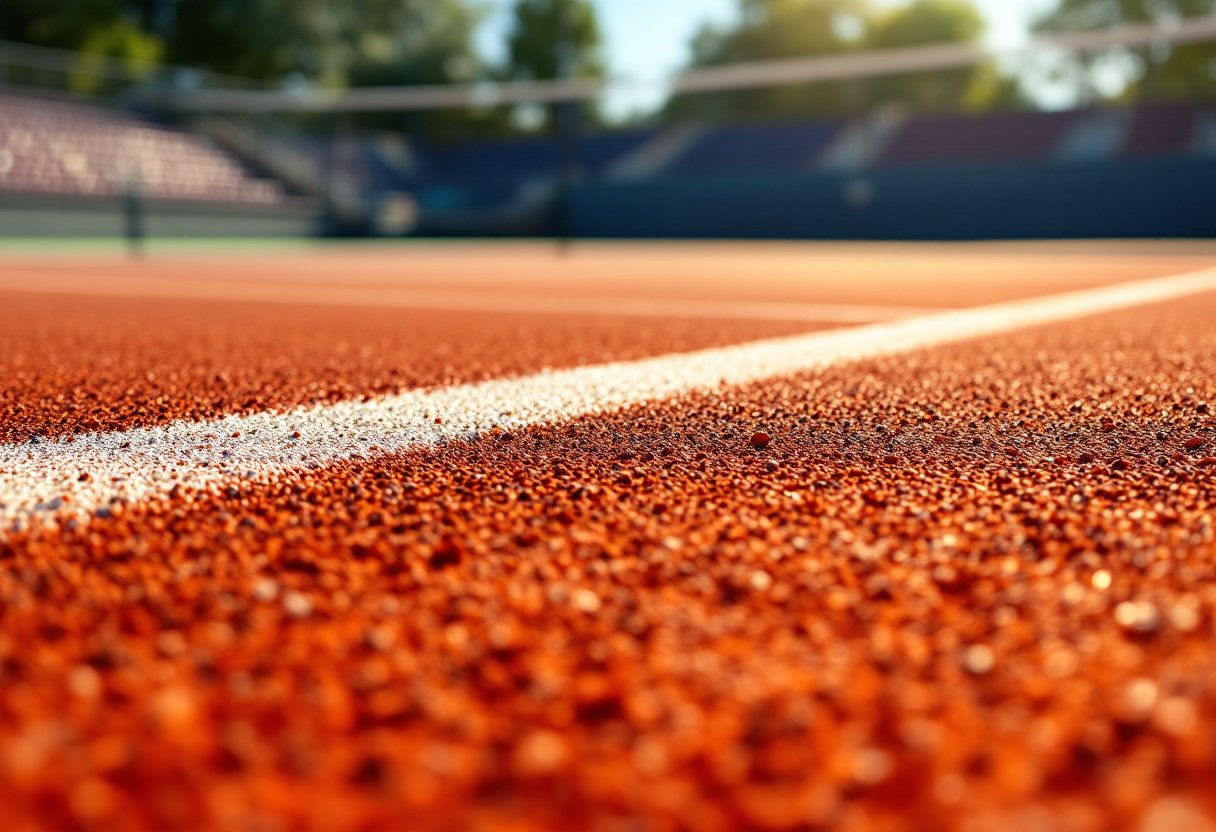 Giocatrici di tennis in azione durante una partita femminile