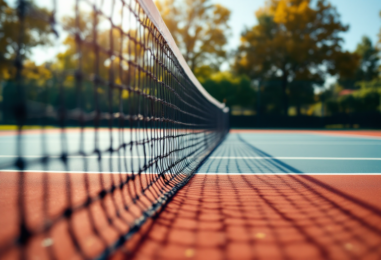 Giocatori di tennis italiano in azione durante una partita