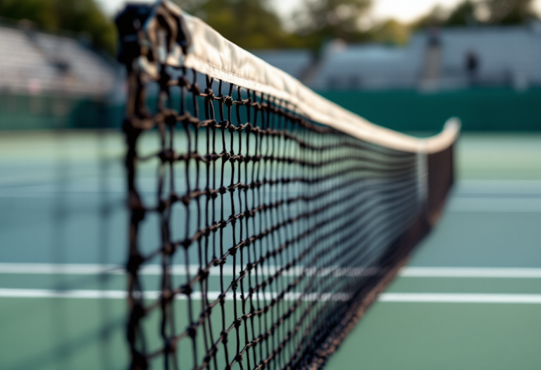 Giocatori di tennis juniores in azione durante i quarti di finale