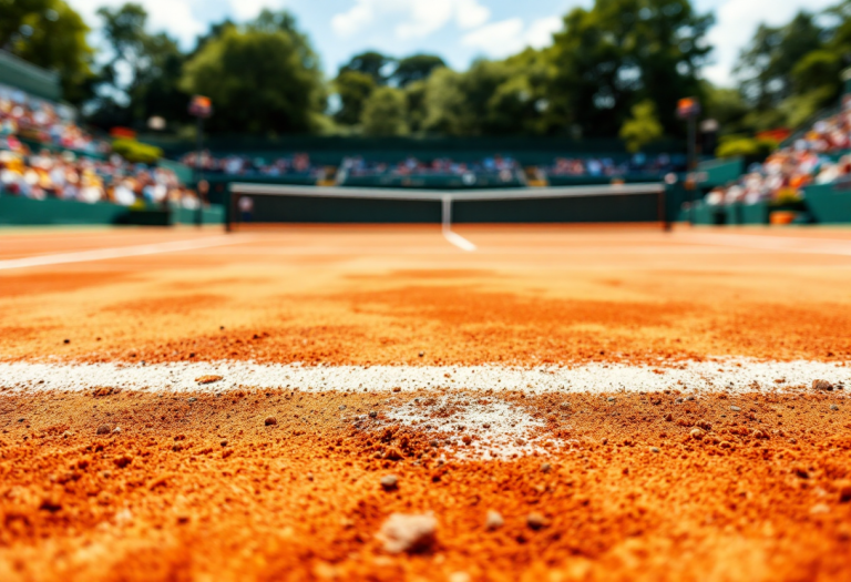 Giocatori di tennis in azione durante le semifinali