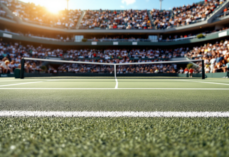 Giocatori di tennis in azione a Monaco durante un torneo
