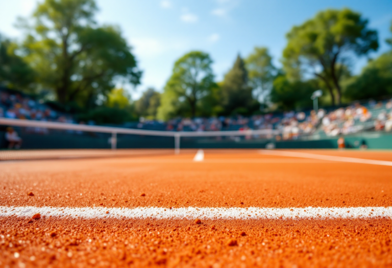 Giocatori di tennis in azione al torneo di Barcellona