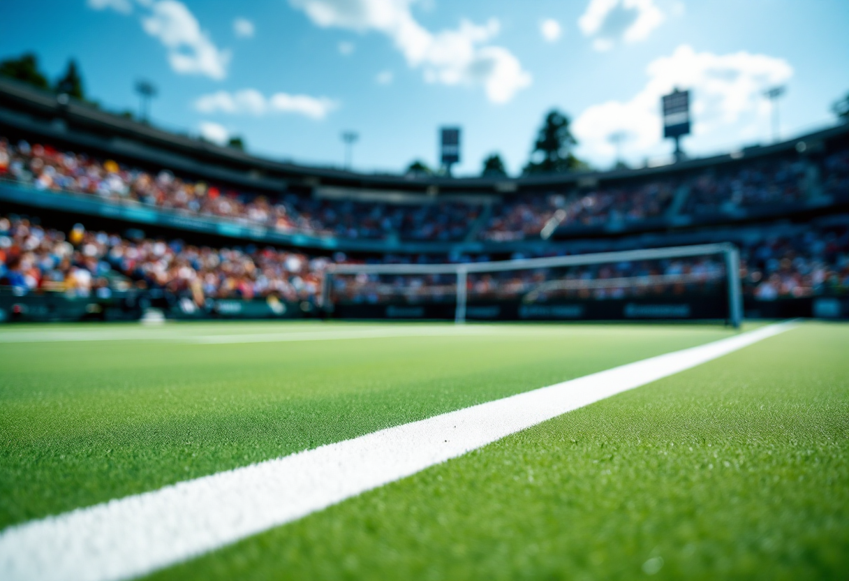 Giocatori di tennis in azione al torneo di Barcellona