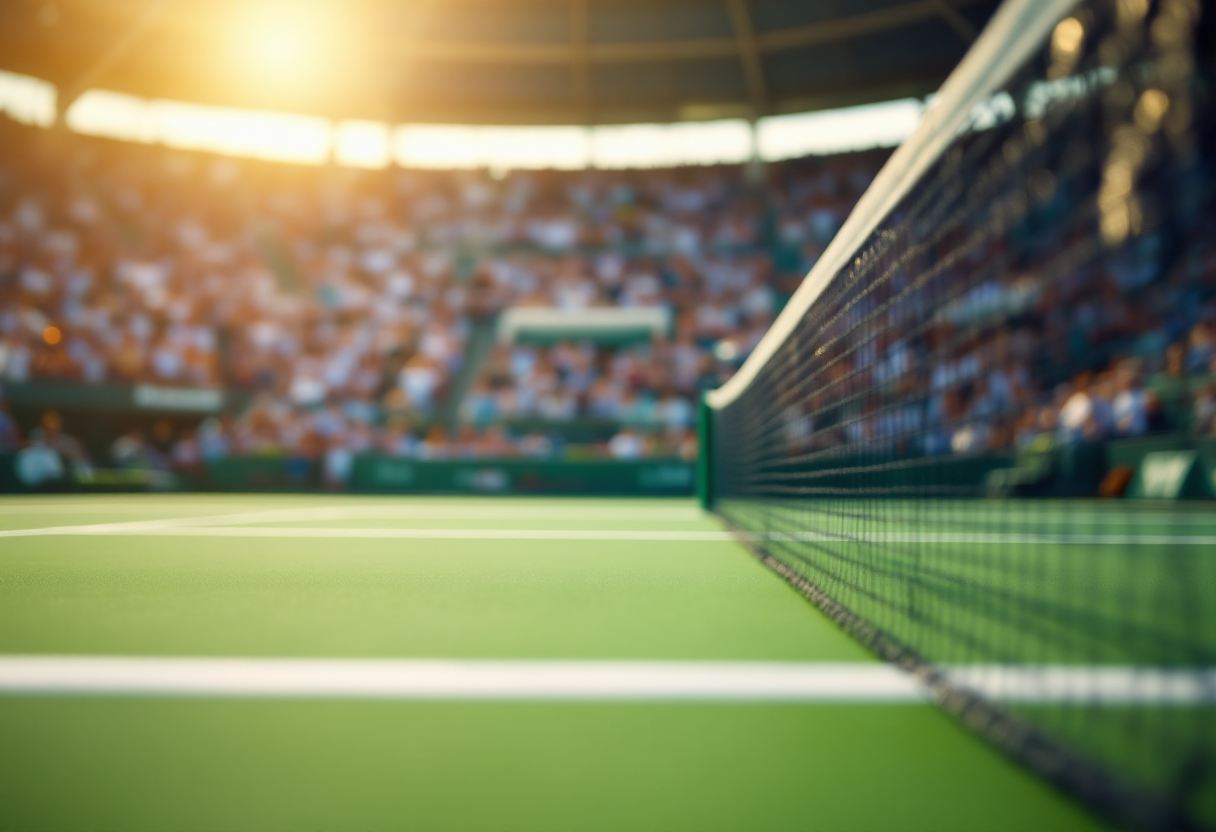 Giocatori di tennis in azione al torneo di Montecarlo