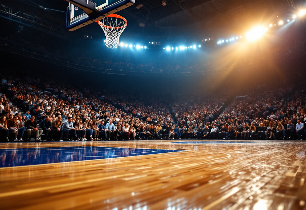 Giocatori di Unicaja e Valencia in azione durante il match ACB