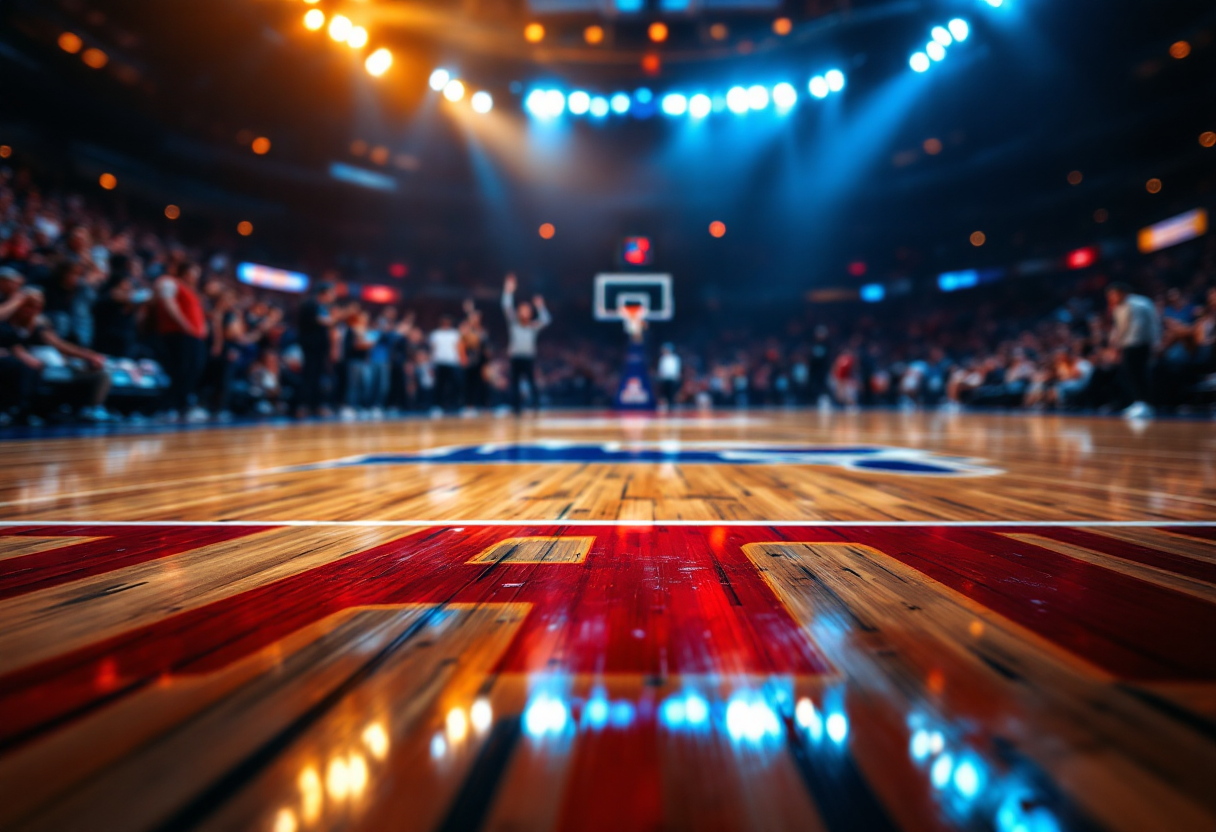 Virtus Bologna celebra la vittoria contro Germani Brescia