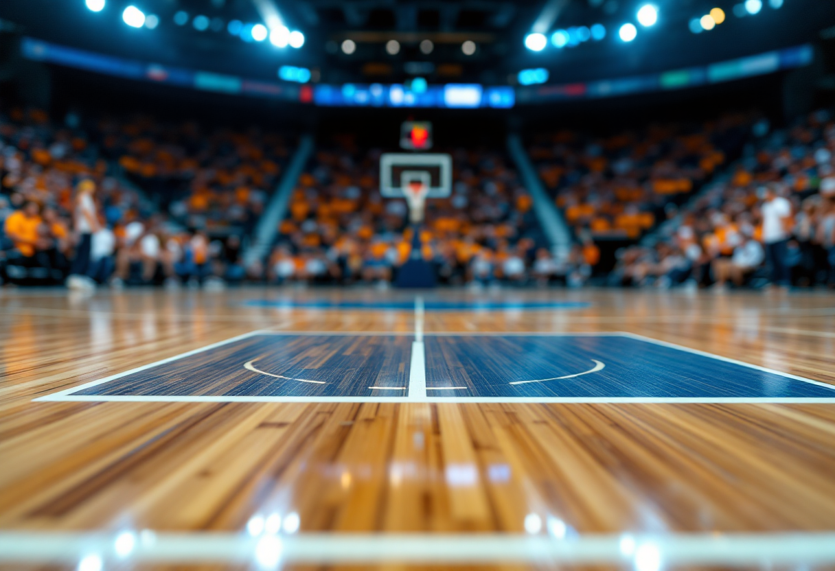 Giocatori dell'AS Monaco in preparazione per la finale Euroleague