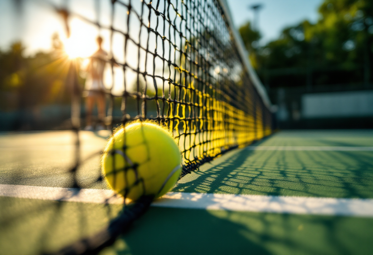 Alcaraz e Sinner in un intenso duello tennistico