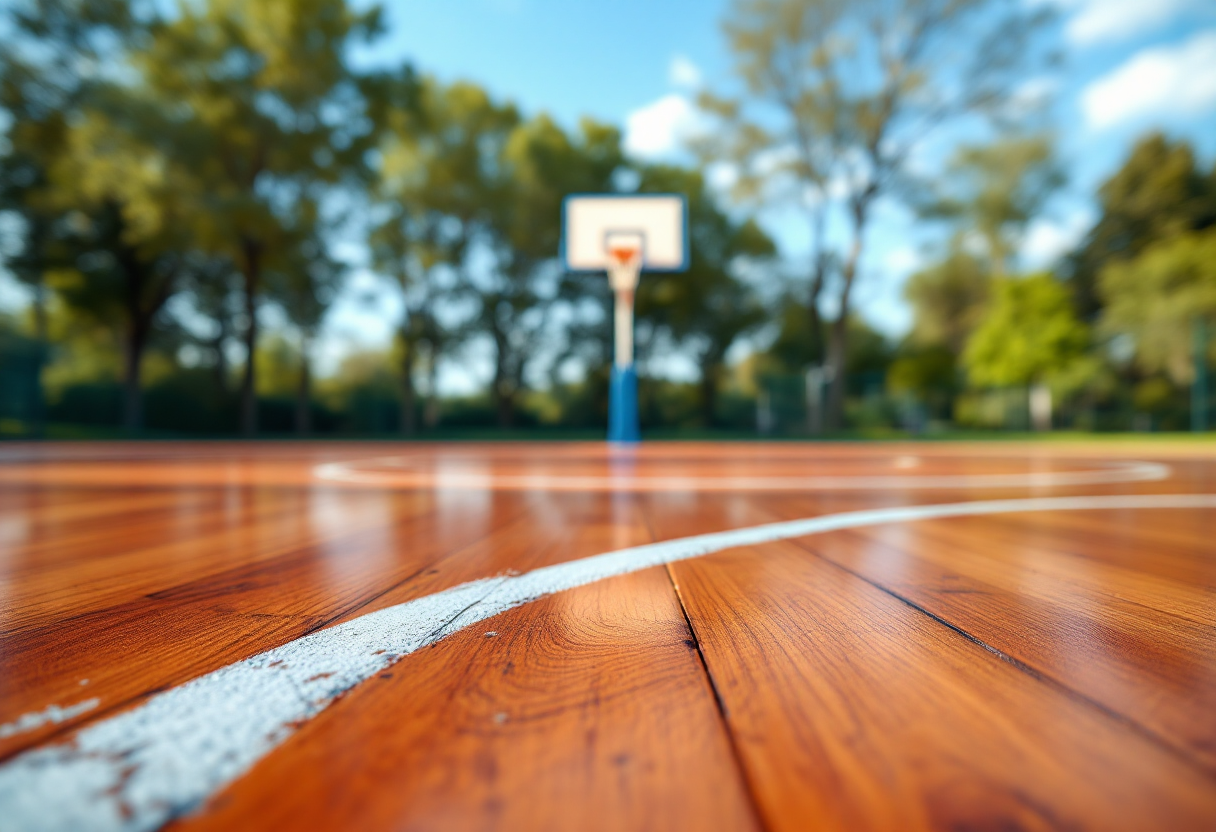 Giovani studenti praticano basket nelle scuole di Varese