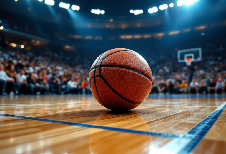 Brandon Taylor in azione durante il debutto nei playoff LBA