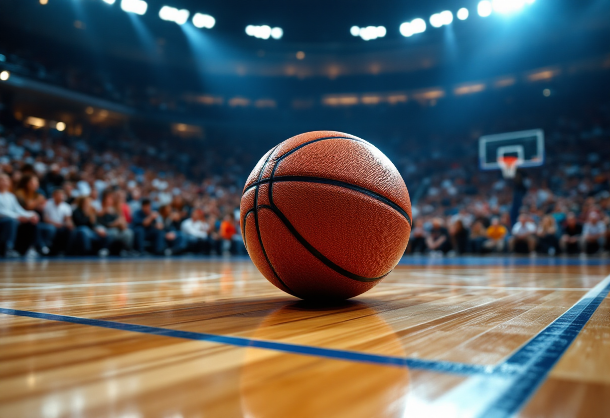 Brandon Taylor in azione durante il debutto nei playoff LBA