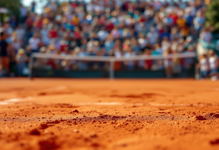 Carlos Alcaraz durante il match agli Internazionali BNL d'Italia