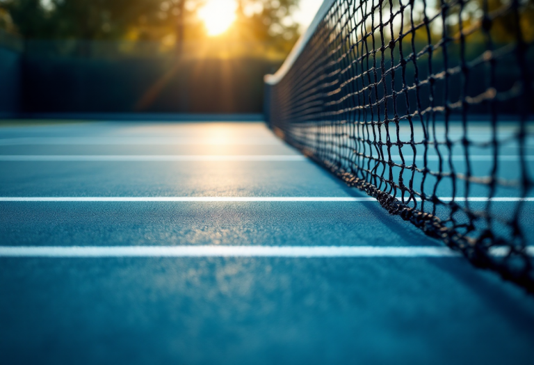 Casper Ruud durante un match di tennis