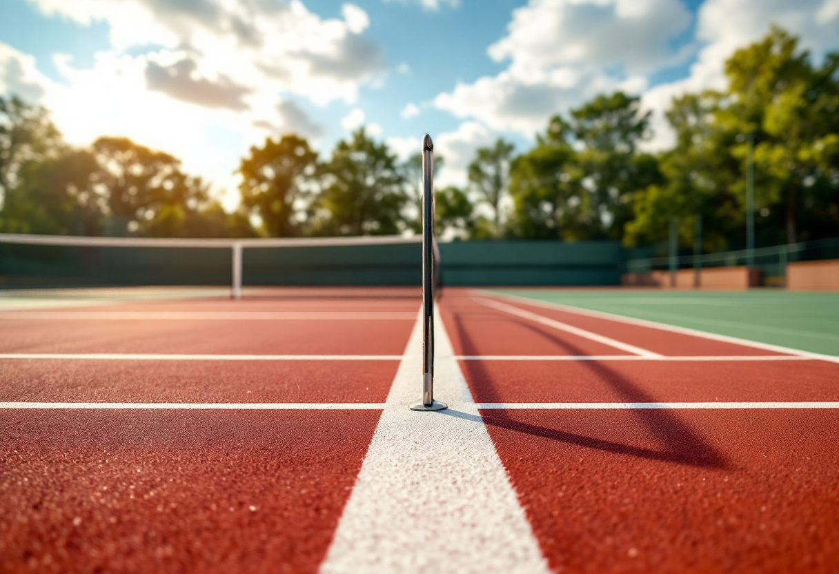 Cocciaretto in azione durante un torneo di tennis