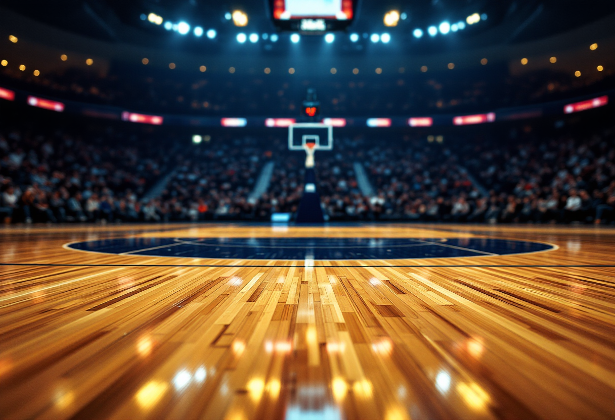 Giocatori in azione durante una partita di Serie A2