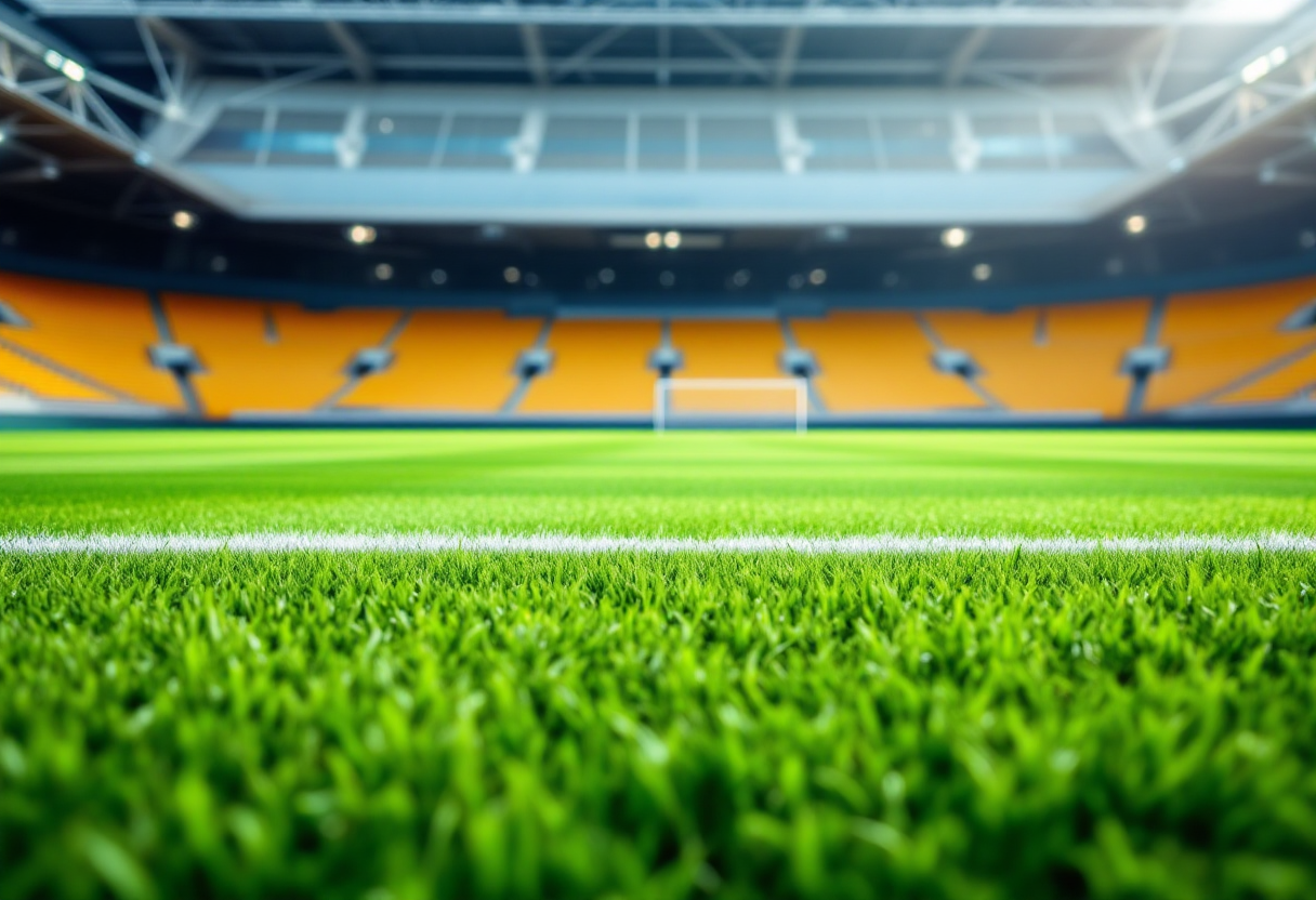 David Beckham in azione sul campo da calcio