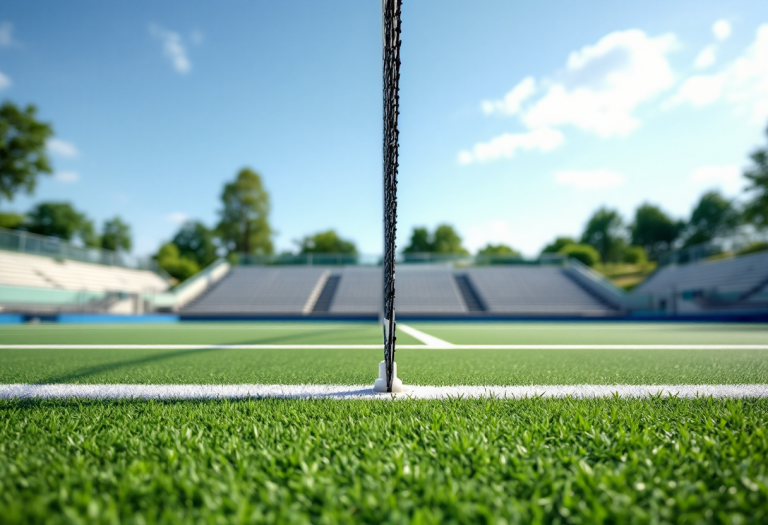 Novak Djokovic in difficoltà durante una partita di tennis