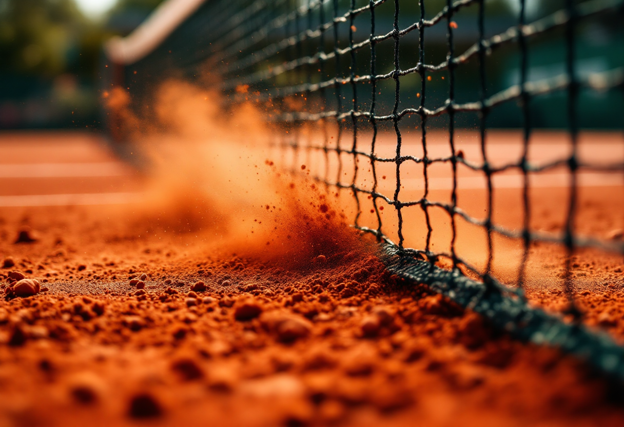 Novak Djokovic durante un match a Roland Garros