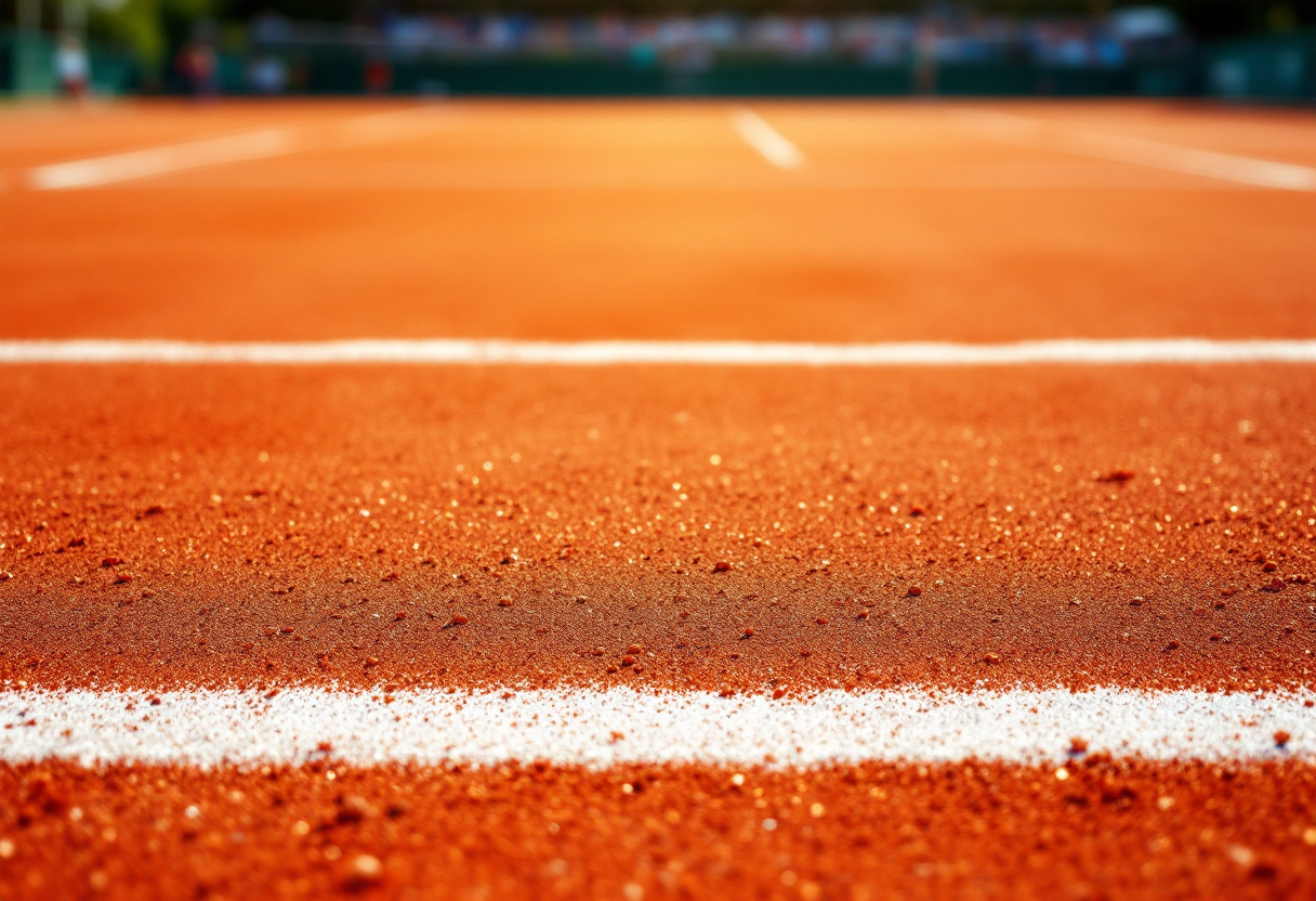 Novak Djokovic in azione durante un torneo ATP