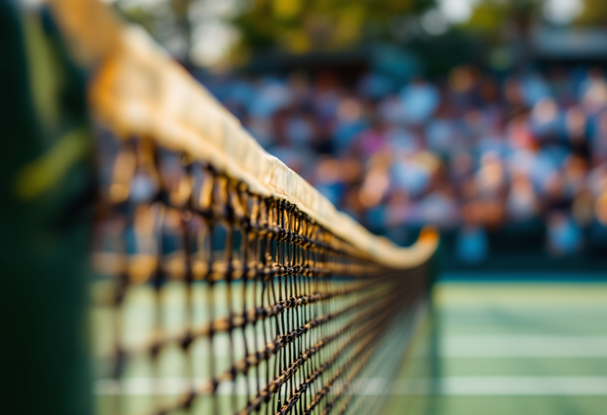 Alexander Bublik in azione sulla terra battuta