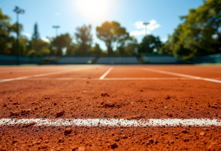 Federico Cinà in azione al Challenger di Tbilisi