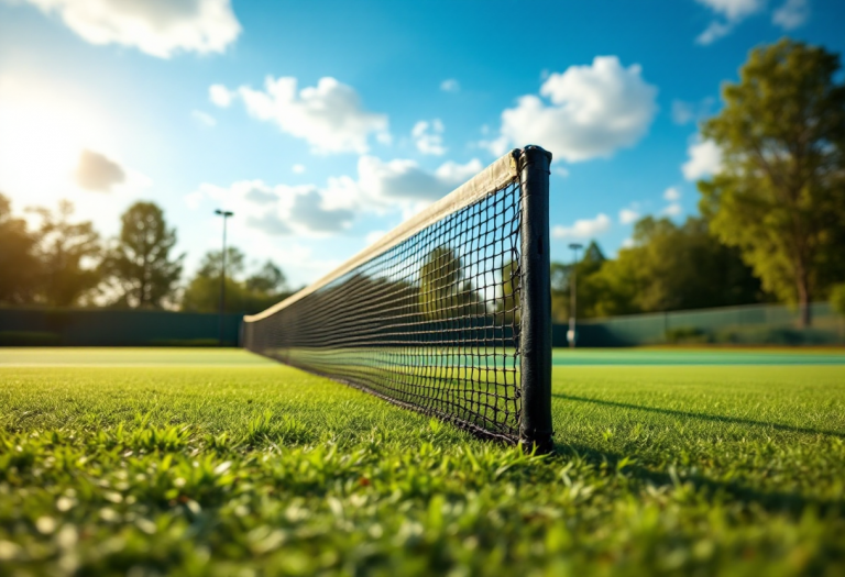 Giocatori di tennis in finale, simbolo di talento e determinazione