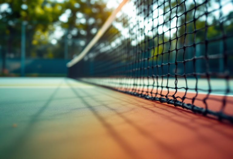 Giocatrici di tennis femminile in azione durante un torneo
