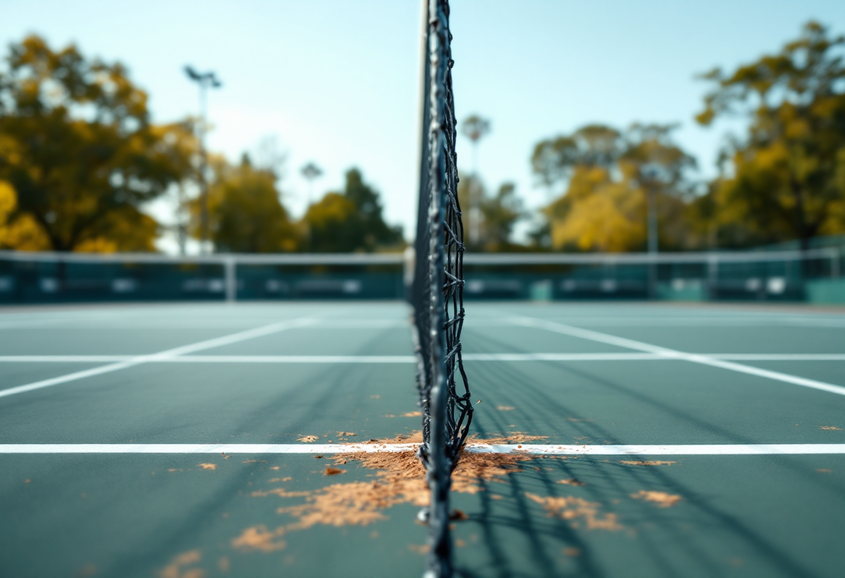 Giovani tennisti italiani in azione sul campo
