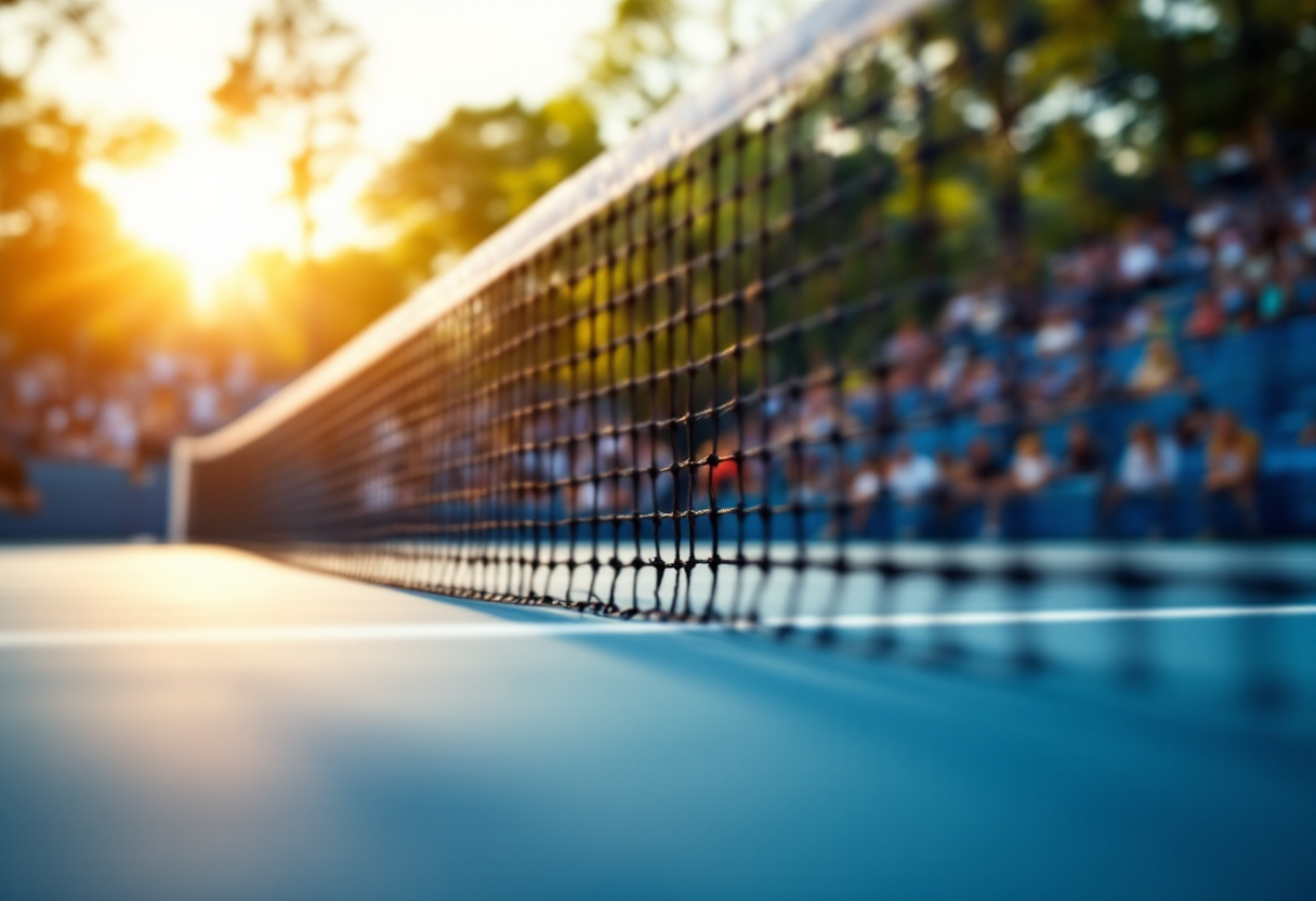 Giovani tennisti italiani in allenamento sul campo