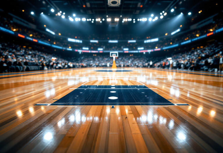 Giocatori Indiana Pacers e Cavaliers in azione durante gara-4