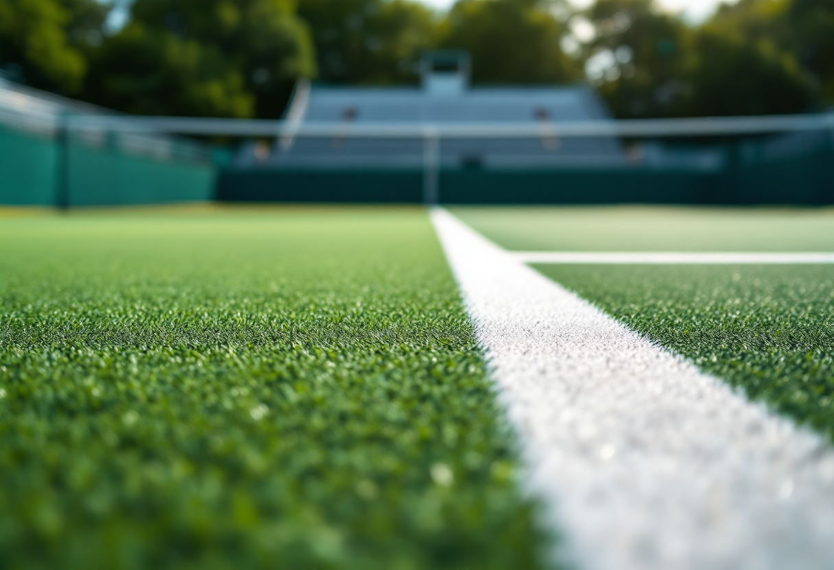 Giocatori di tennis italiani in campo durante un torneo