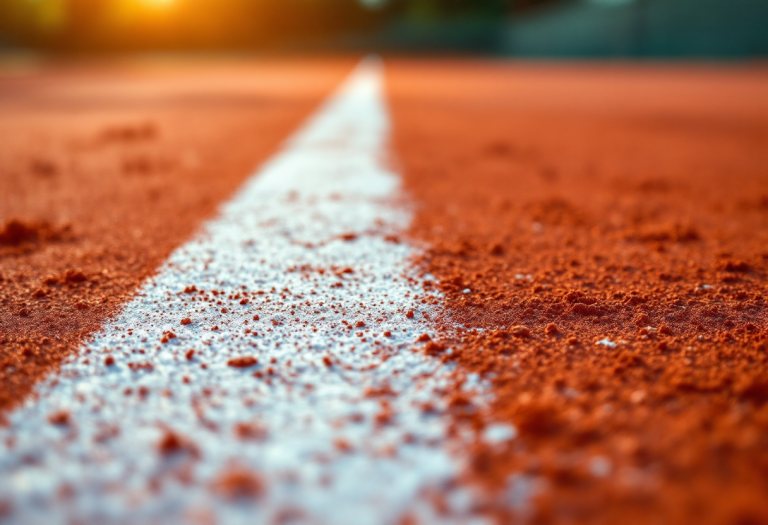 Jannik Sinner in azione durante gli Internazionali d'Italia