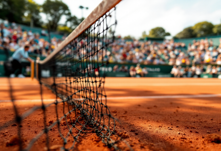 Jannik Sinner durante il torneo ATP Roma 2025