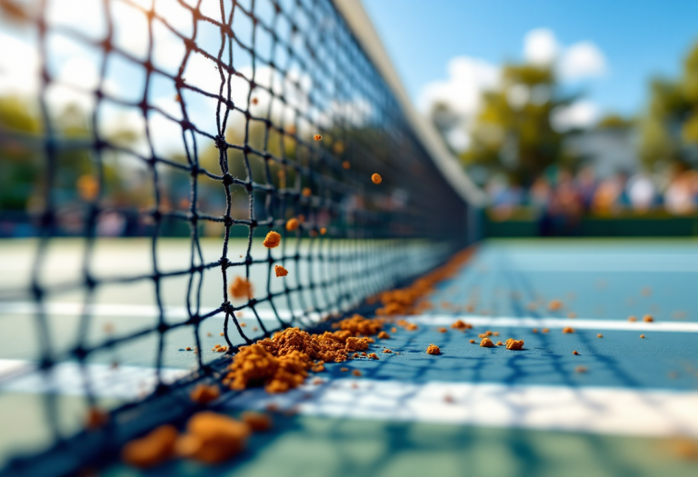 Jannik Sinner in azione al Masters 1000 di Roma