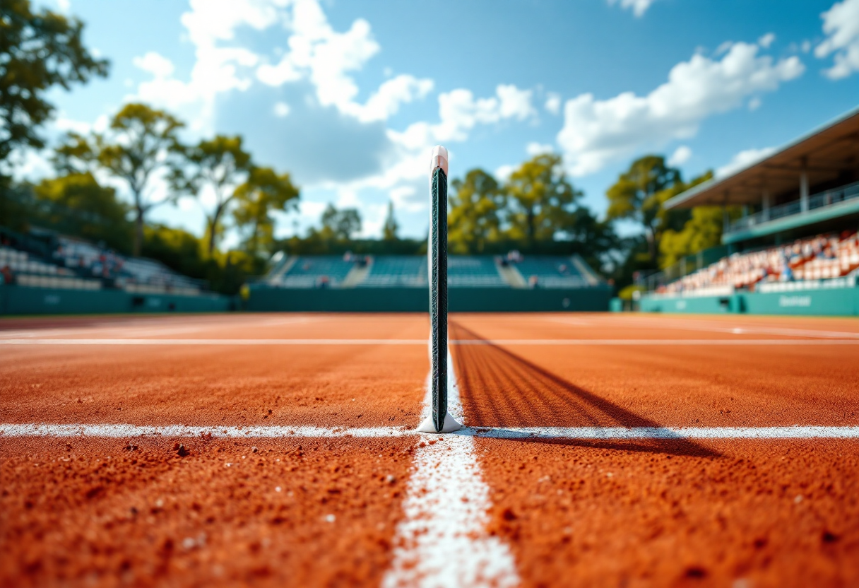 Jannik Sinner e Roberto Marcora durante un allenamento insieme