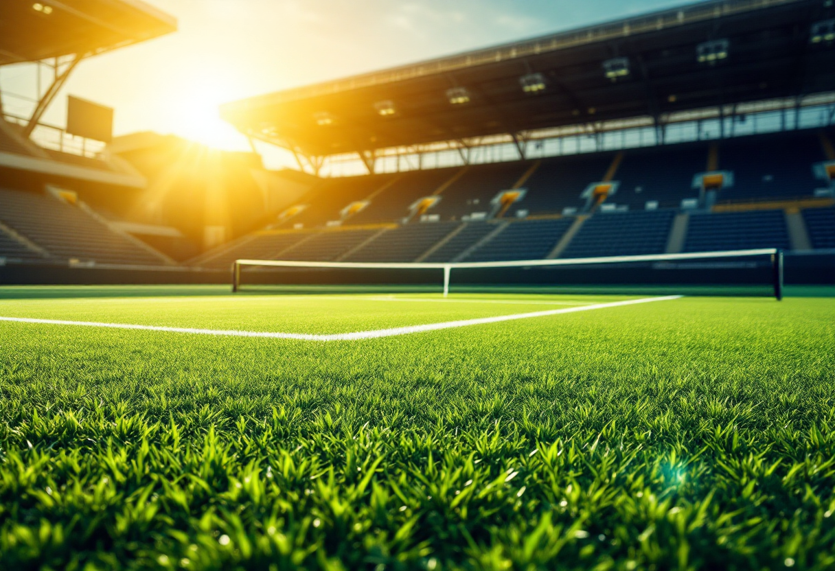 Jasmine Paolini in azione durante una partita di tennis