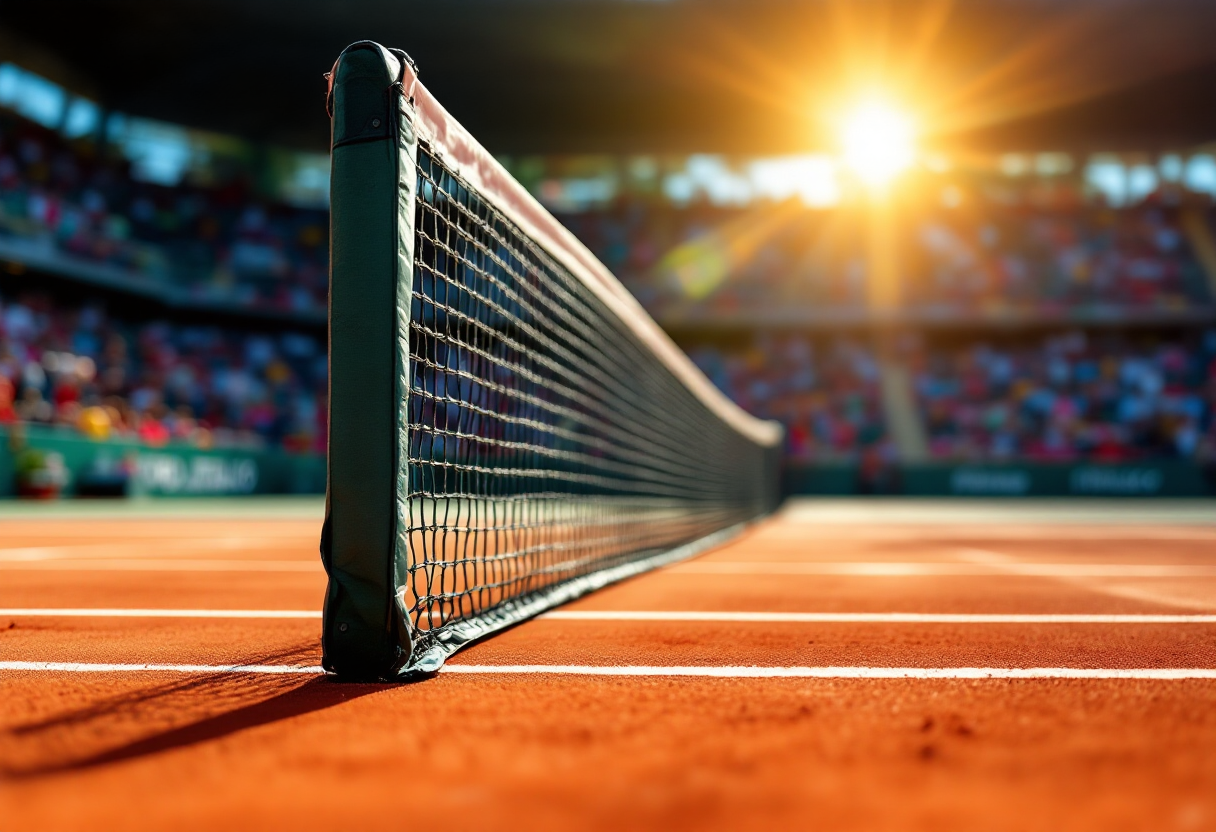 Joao Fonseca durante il suo debutto al Foro Italico