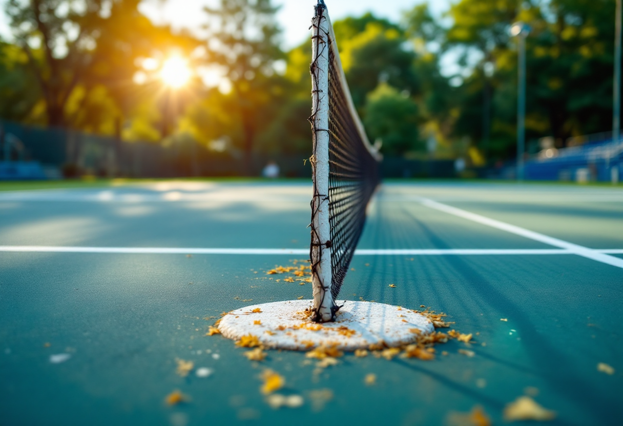 Lorenzo Musetti in azione durante la semifinale a Madrid