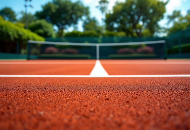 Lorenzo Musetti in azione durante un torneo a Roma