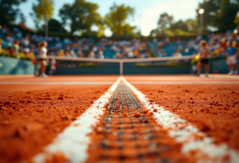 Luciano Darderi durante il match al Roland Garros 2025