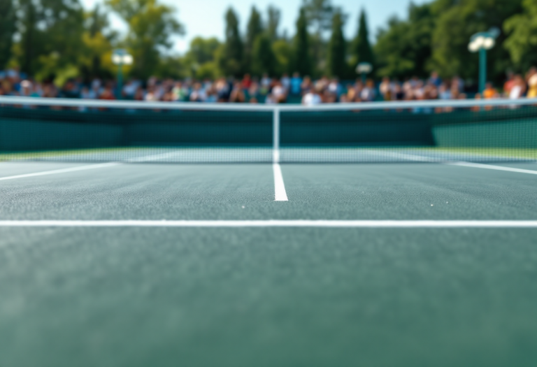 Luciano Darderi in azione durante il torneo di Amburgo