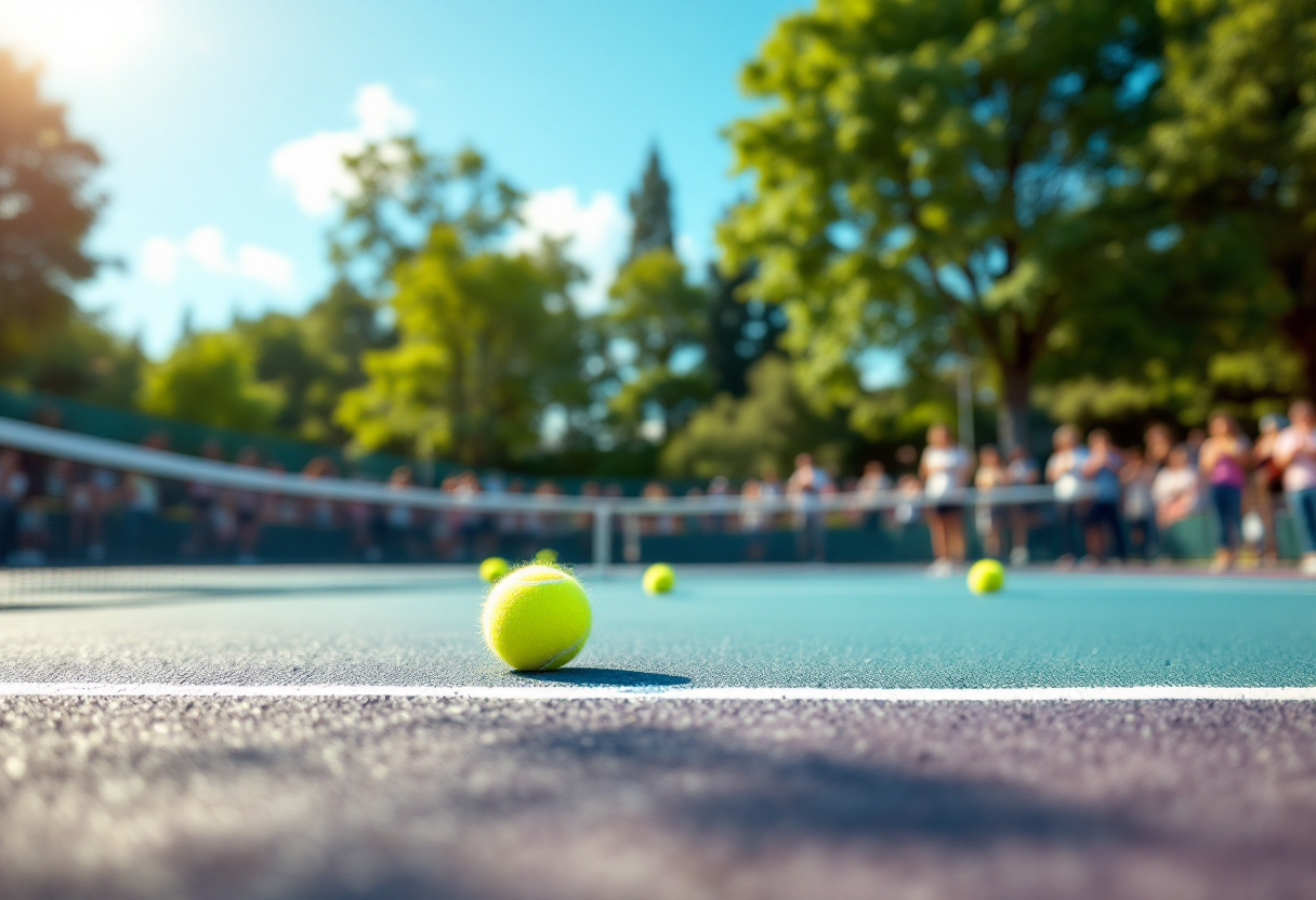 Lucrezia Stefanini e Giulio Zeppieri durante le qualificazioni
