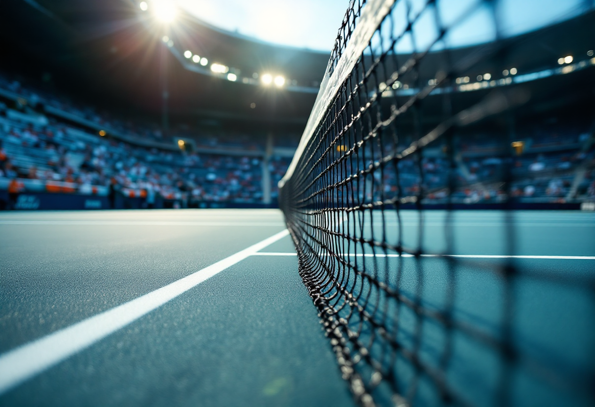 Matteo Arnaldi celebra la sua vittoria a Parigi