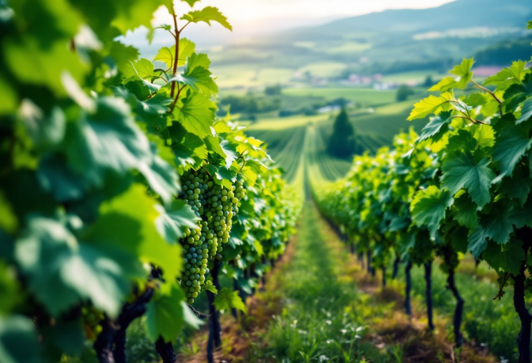 Vista panoramica dei vigneti di Bordeaux