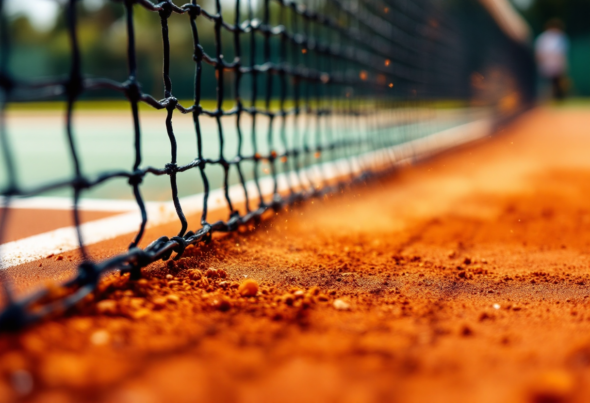 Naomi Osaka durante una partita di tennis