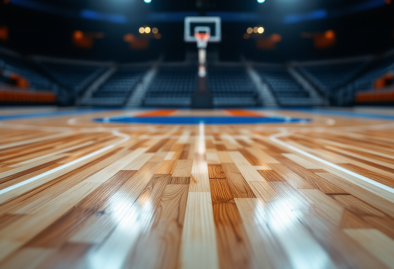 Giocatori di Real Sebastiani Rieti e Urania Milano in azione