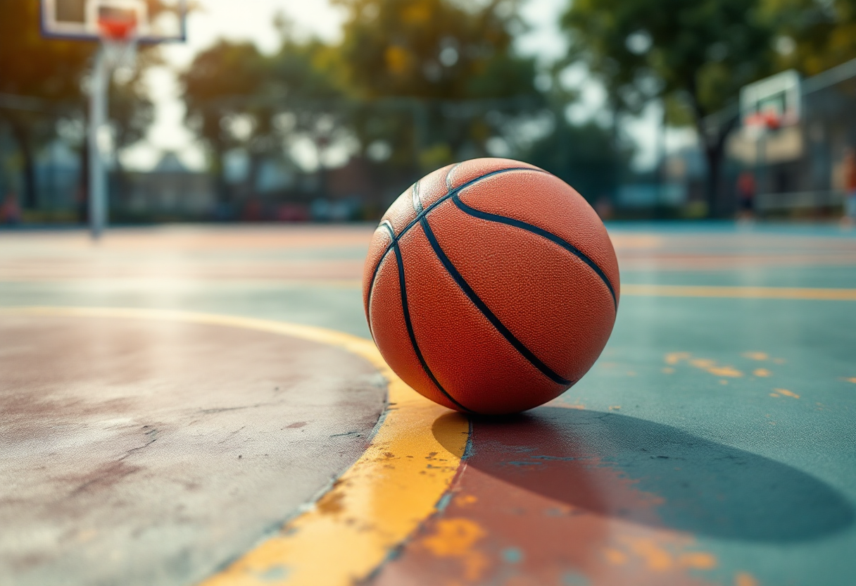 Giocatori in azione durante il playout di Serie A2